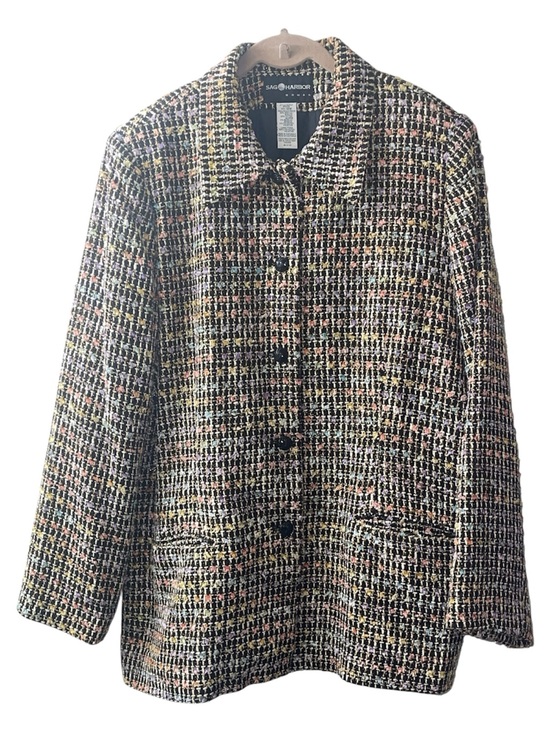 Sag Harbor Jackets & Blazers - Sag Harbor Black Houndstooth Blazer